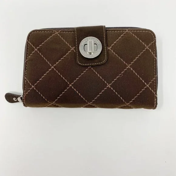 Vera Bradley Bags Vera Bradley Expresso Microfiber Wallet Zip